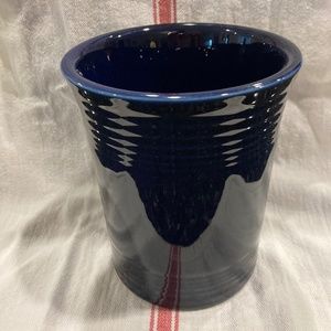 Fiesta Cobalt Utensil Crock  EUC